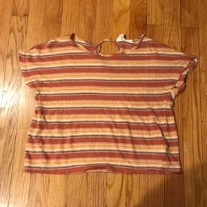Striped Cropped T-Shirt from C&C California